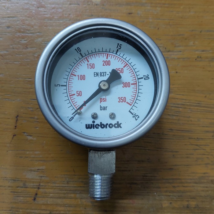 Promo Pressure Gauge Wiebrock Full All Stainless 25 Bar Kg 350 Psi Terbaru