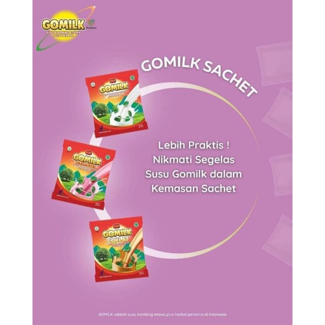 

GOMILK Susu kambing Etawa Gomilk sashet bariklana