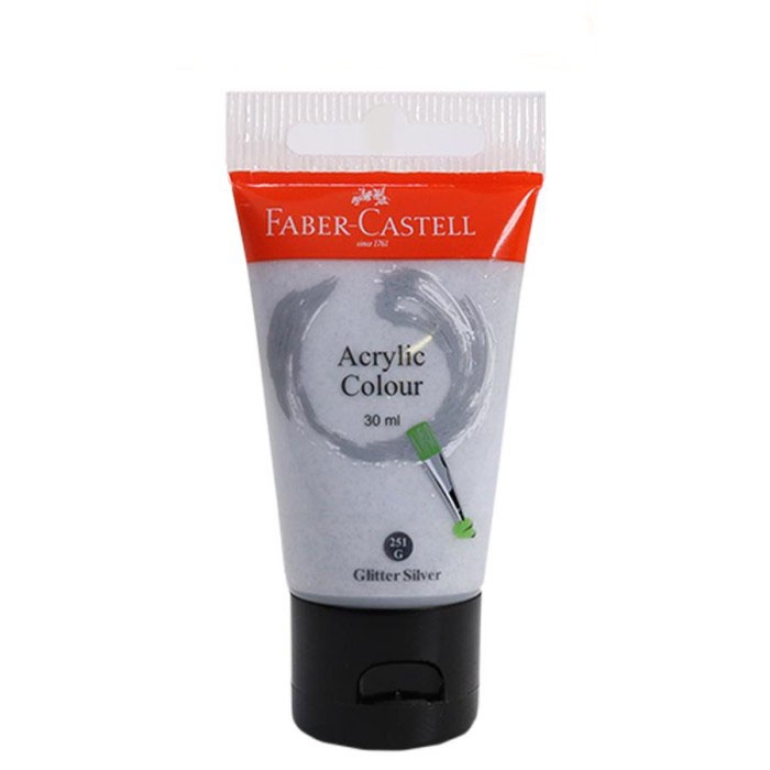 

CAT ACRYLIC FABER CASTELL 373582 ACR.CLR 30ML GLITTER SILVER