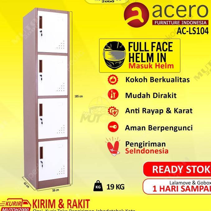 

Ready Acero Ac-Ls104 Loker Locker Besi 6 Pintu Full Plat Limited Edition