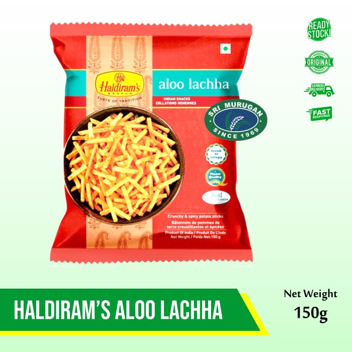 

siap kirim] HALDIRAMS ALOO LACHHA 150 GM