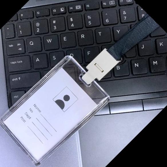 

AKASHMARKET !!! Name Tag ID Card holder akrilik set Lanyard N117 - TERLARIS !