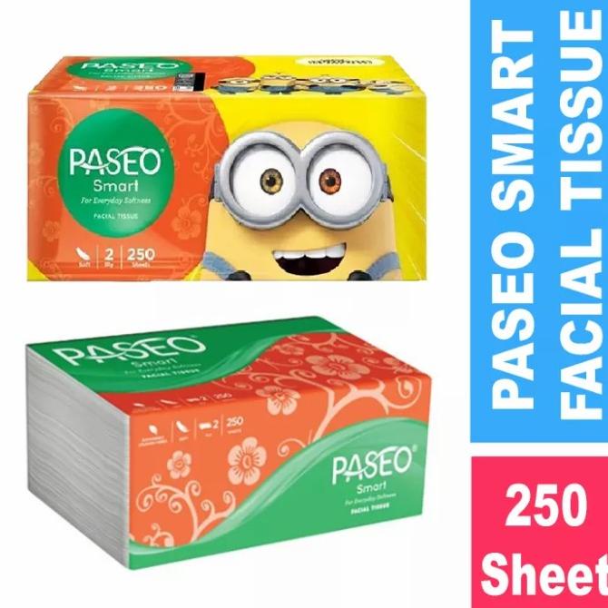 

AKASHMARKET !!! Paseo Tissue Smart 2 Ply 250 sheets Tisu Paseo Facial Tissue Minions - TERLARIS !