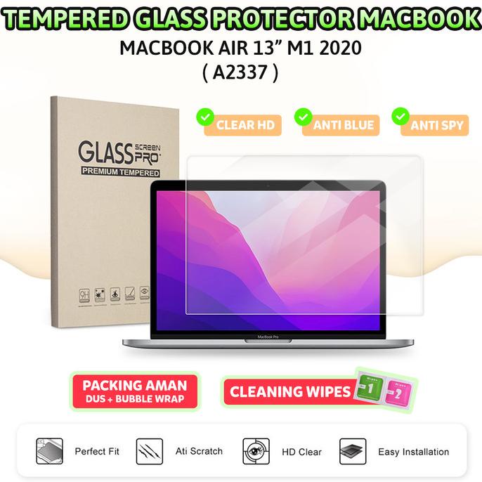 Tempered Glass MacBook Air M1 13 2020 A2337 Anti Gores Spy Blue Ray
