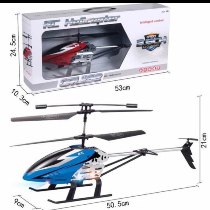 Terlaris Helikopter Jumbo Remote Control Besar 50Cm Terbang Stabil Heli Rc Cntr