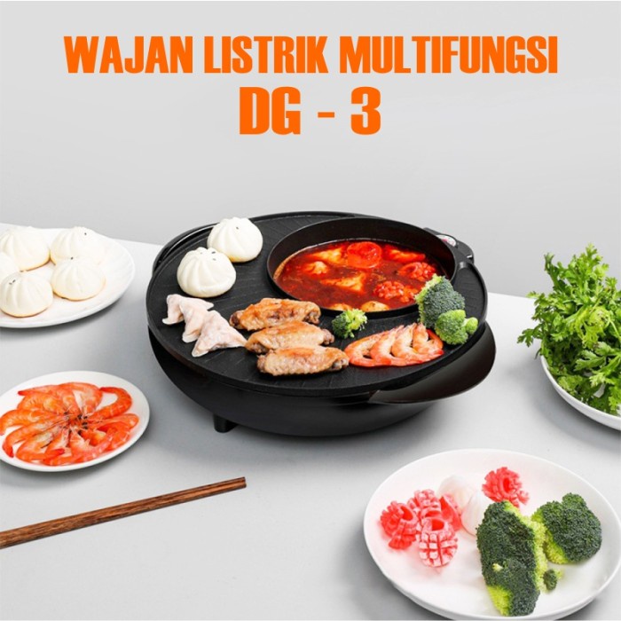Discount Kompor Panggangan Bbq Dan Hotpot Elektrik 2 In 1 Grill Bbq Hotpot /GRILL PEN/BAKARAN