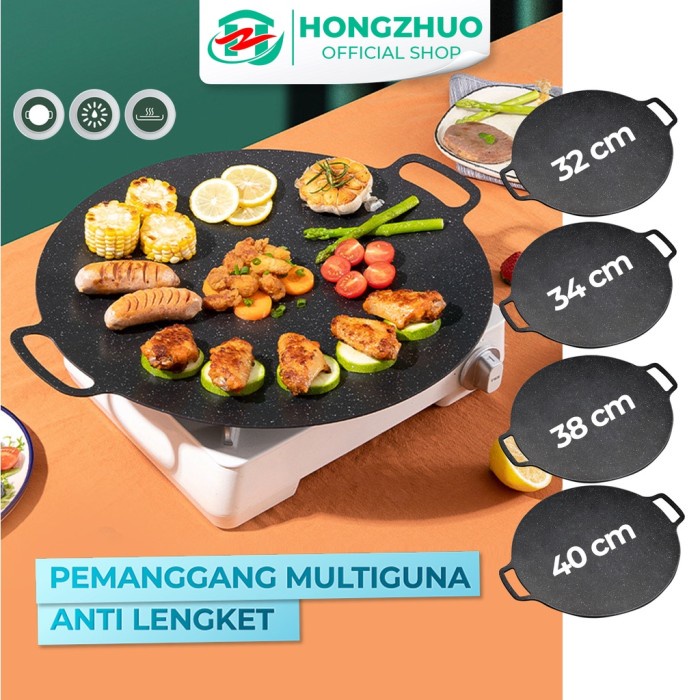 BAYAR DITEMPAT Hongzhuo Alat pemanggang / Tempat pemanggang bulat BBQ Piring /GRILL PEN/BAKARAN