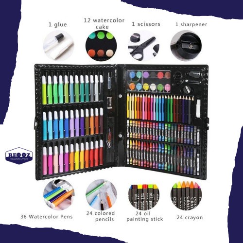 

Crayon Set Anak Sekolah / Perlengkapan Mewarnai Lengkap / Alat Menggambar Melukis Anak-Anak Crayon