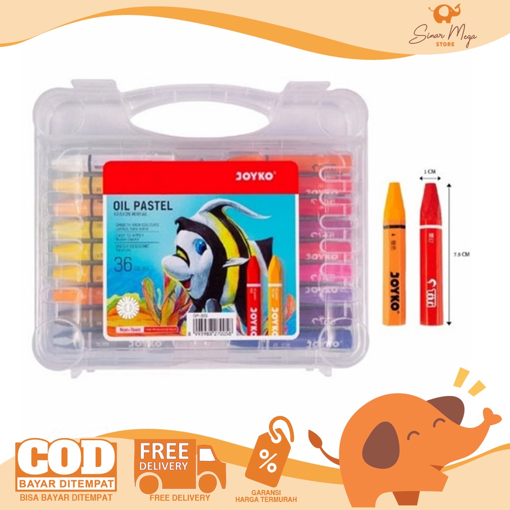 

Joyko Titi Oil Pastel Crayon Op-36S Pp/ Krayon Nyak 36 Warna Berkualitas