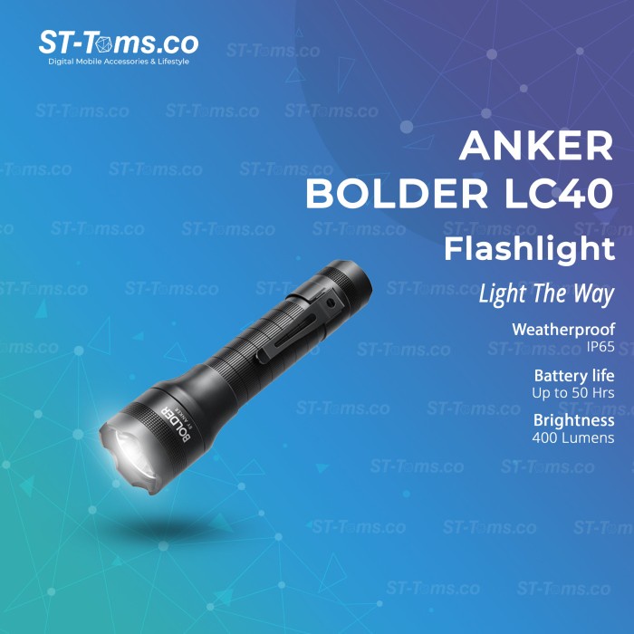 ANKER BOLDER LC40 RECHARGEABLE SENTER OUTDOOR FLASHLIGHT - T1423