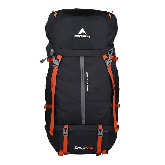 {Shop} Tas Carrier Eiger Eliptic Solaris 55L / Bag Black Orange / Tas Ransel Murah
