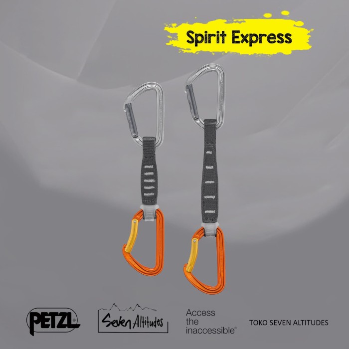 {Shop} Runner Petzl Quick Draw Spirit Express Carabiner Berkualitas