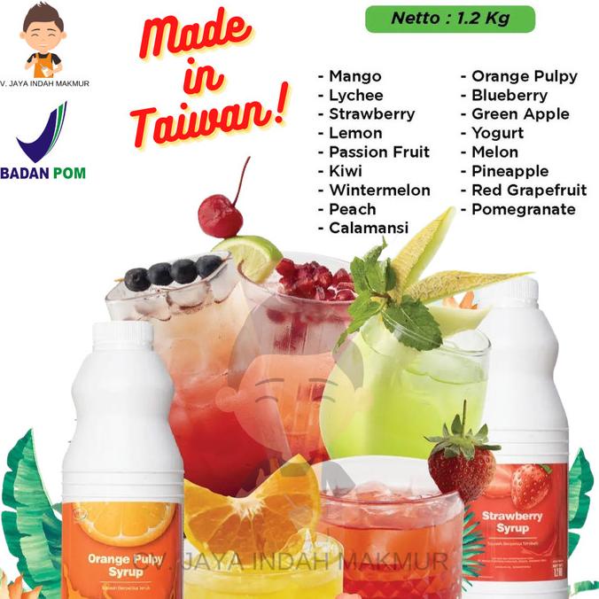 

<<<<<] Juice Concentrate Syrup Strawberry Lemon Mango Lychee Gee Zie 1.2 BPOM