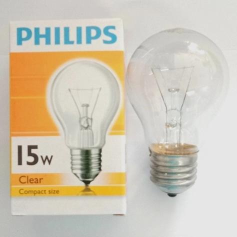 Lampu Pijar Kuning Philips Clear 25w/60w/75w/100w/ 15w siawet