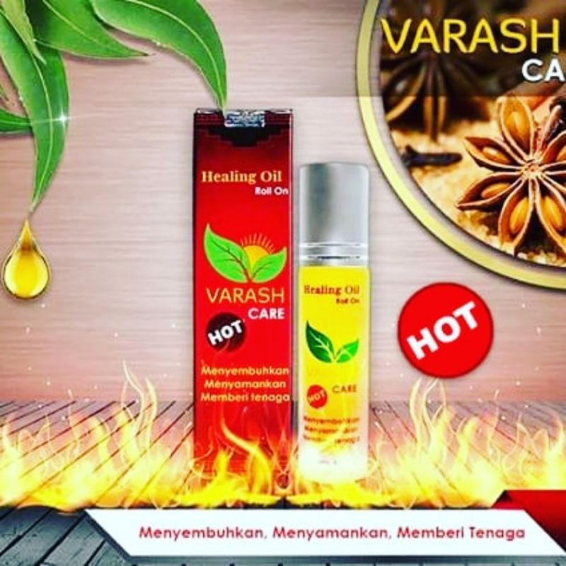 Minyak Varash Care Hot Roll on 8ml botol kaca BPOM HALAL