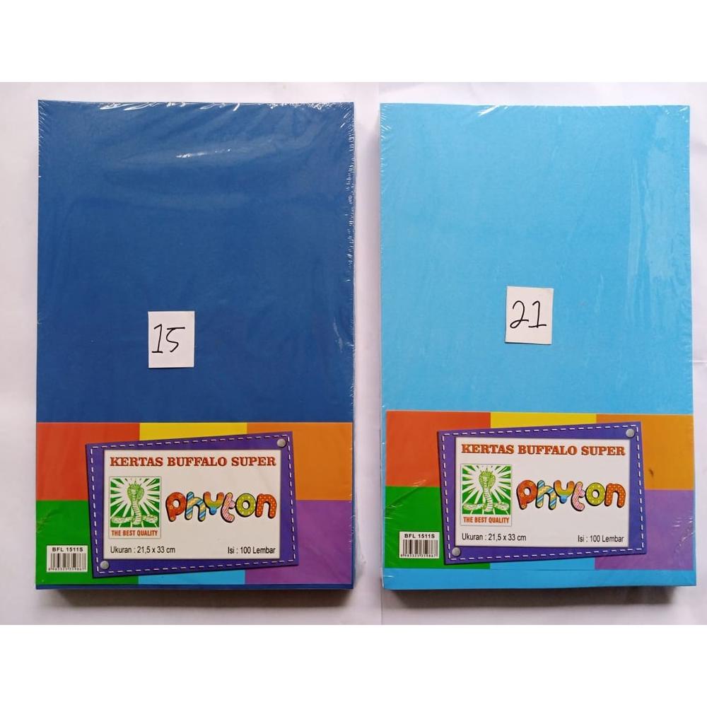 

Terbaru! (1Pack isi 100lbr) Kertas Cover Jilid Bufalo uk f4 Merk Phyton yg Asli .,