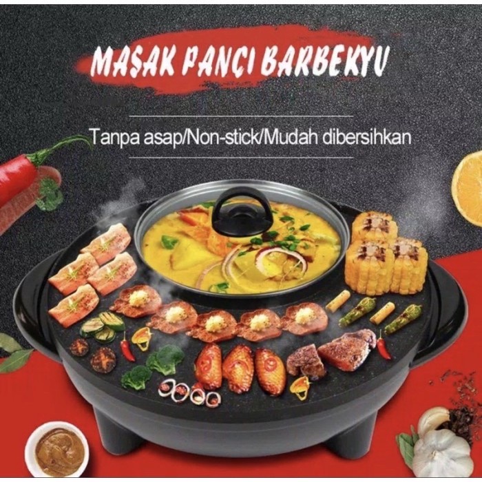 [Ori] Original 100 Sq Electric Hotpot And Grill 2In1 - Dijamin Original Terbatas