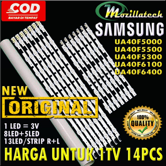 [Ori] Backlight Samsung Ua40F5000 Lampu Backlight Tv Samsung 40F5000 13 Led Bisa Sameday