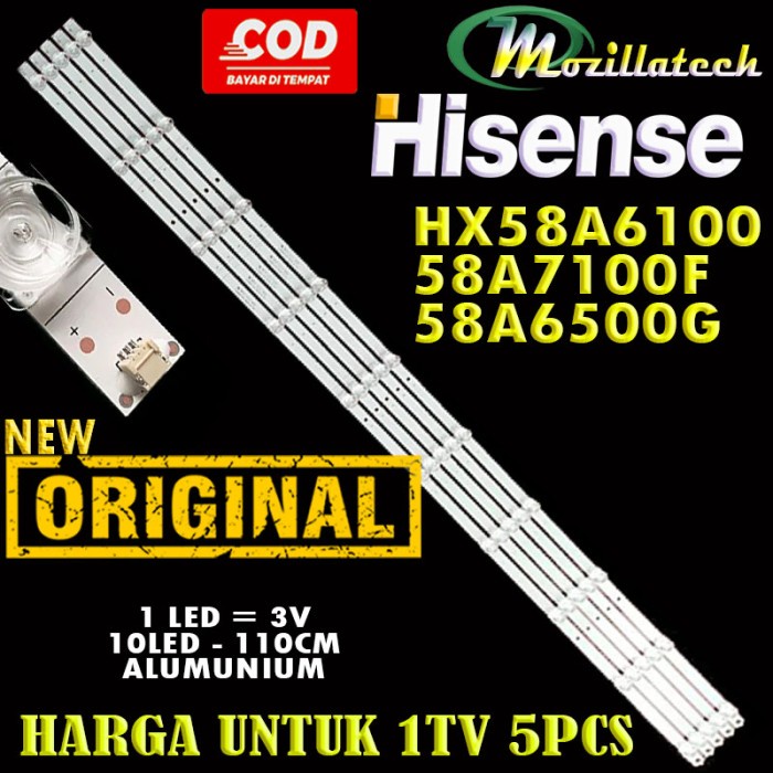 [Ori] Backlight Tv Hisense 58 Hx58A6100 58A7100F 58A6500G 58A6100 58A7100 Terbaru