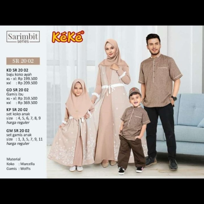 [Original] Sarimbit Keke Sr 20 02 Coklat Link Gms Anak Terbaru