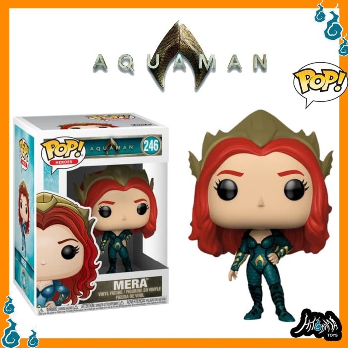 ✅Baru Aquaman - Mera 246 Dc Comic Funko Pop Figure Justice League Toy Terbatas