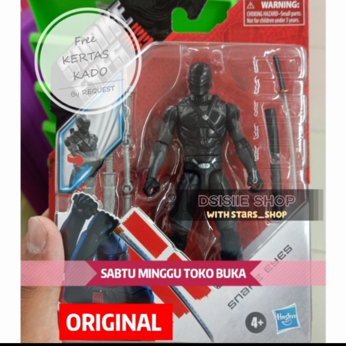 ✅Baru G.I Joe Snake Eyes Figure Original / Mainan Action Figure Berkualitas