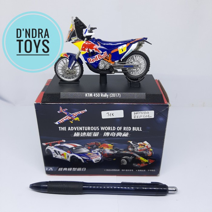 FLASH SALE DIECAST RED BULL SERIES KTM 450 RALLY 2017 MINIATUR TRAIL / CROSS 1:24 TERMURAH