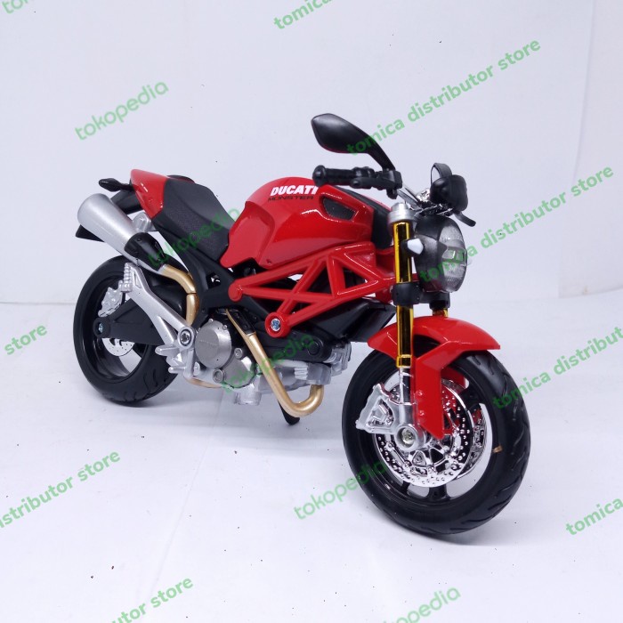 ✅New Diecast Miniatur Motor Ducati Monster 696 Motoran Sport Maisto 1:12 Bisa Gojek