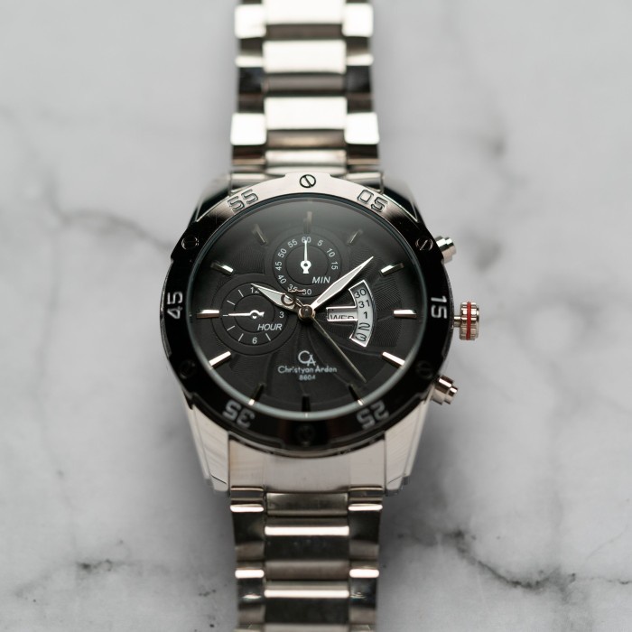 ✅Ori Jam Tangan Pria Christyan Arden Daydate Ca8604 Gth - Black 46Mm Terbaru
