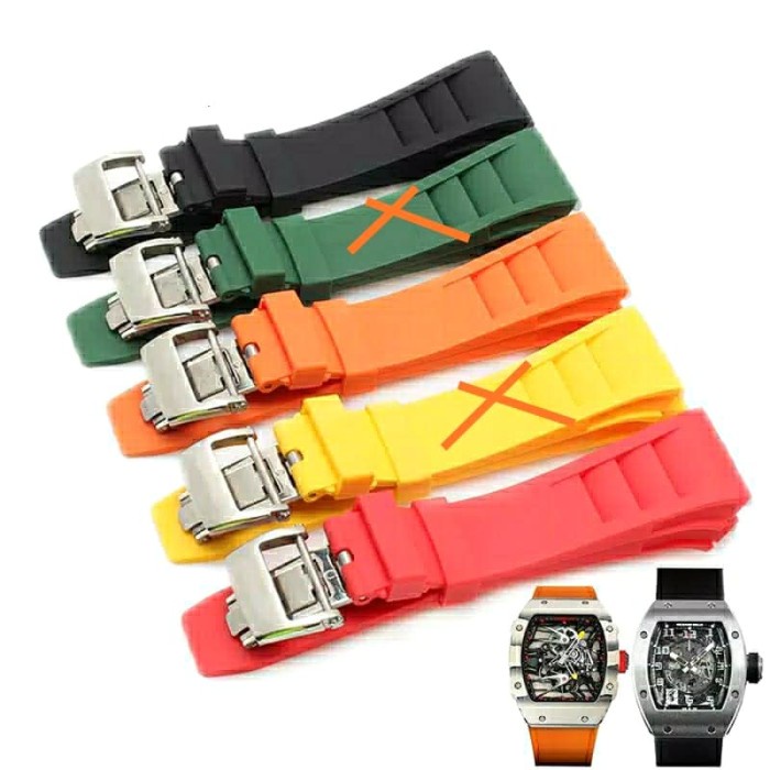 ✅Ori Richard Mille Tali Strap Jam Tangan Richardmille Rm Baut Karet Pria Terbatas