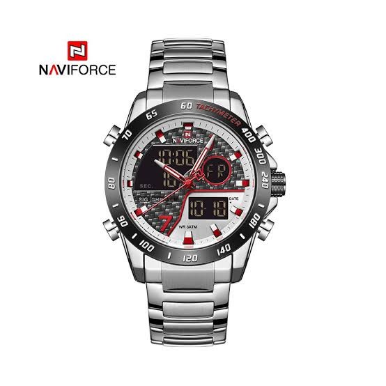 ✅Ori Jam Tangan Pria Navy Force Nf9171 Silver Original Berkualitas
