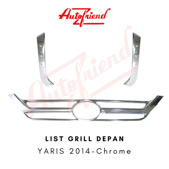 ✅Original Garnish Grill Depan Yaris 2014 Chrome List Depan Aksesoris Yaris Limited