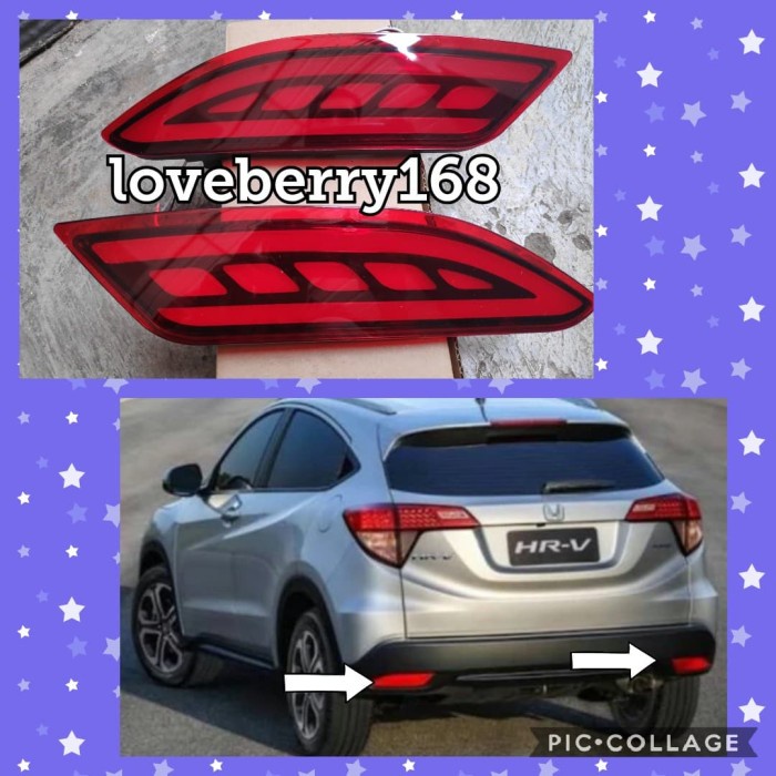 sepasang led bumper belakang honda HRV reflektor bumper belakang hrv murmer