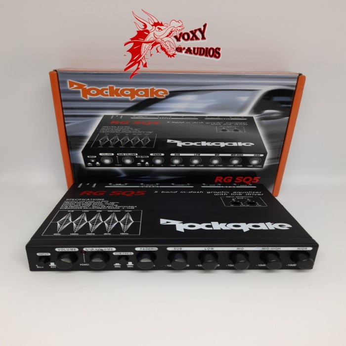 ✅Termurah Pre-Amp Parametric Equalizer Car Mobil Rockgate Rockqate Rg-Sq5 5Band Diskon