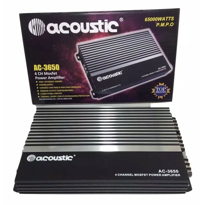 ✅Termurah Power Amplifier Mobil Acoustic Ac-3650 Terbatas