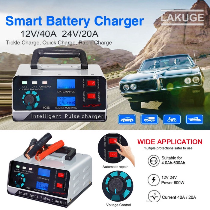 Sale Charger Aki Smart Auto Repair Mobil Motor Kapal 400W 12V/24V 400Ah /CHARGER AKI/DONGKRAK