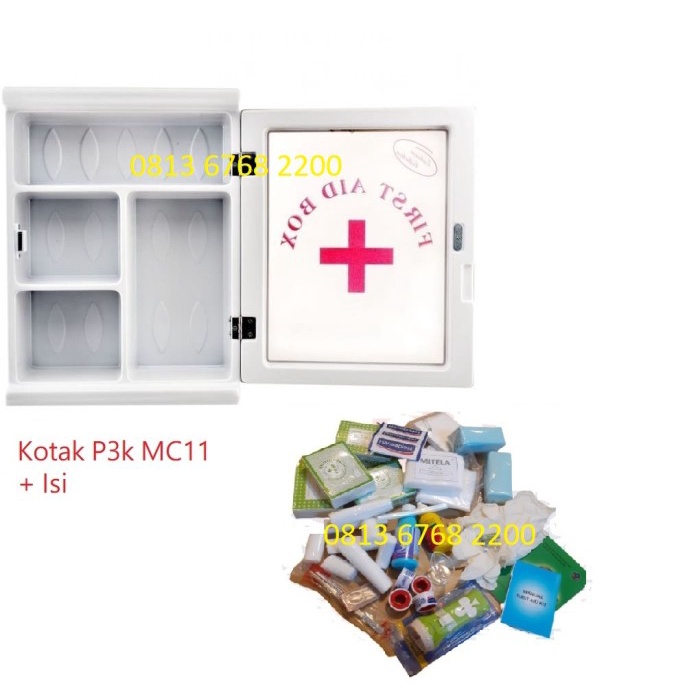 KOTAK OBAT P3K DINDING + ISI TYPE B UNTUK 50 ORANG / BOX P3K