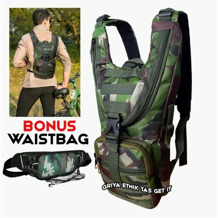 Tas Ransel Motor Army Loreng Tentara Tas Ransel Pria Tas Touring Motor