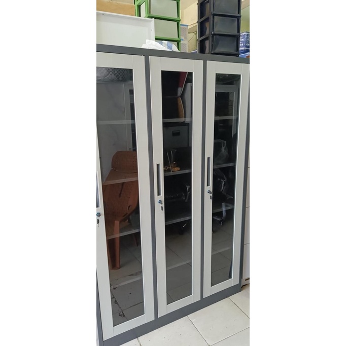 

] lemari file lemari buku besi 3 pintu