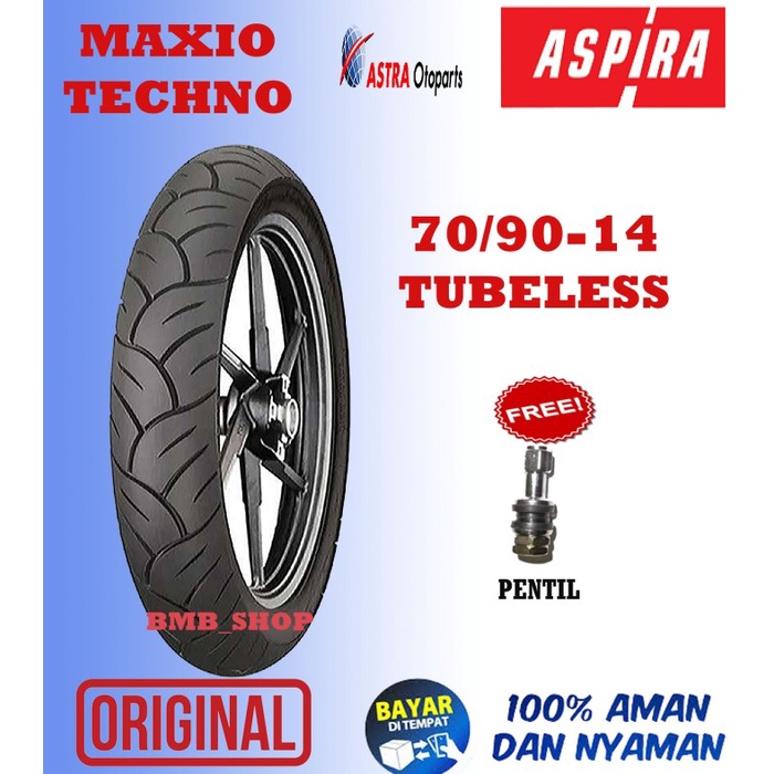 BAN MOTOR DEPAN MATIC 70/90-14 TUBLES FREE PENTIL MIO BEAT VARIO ORIGINAL BEST QUALITY