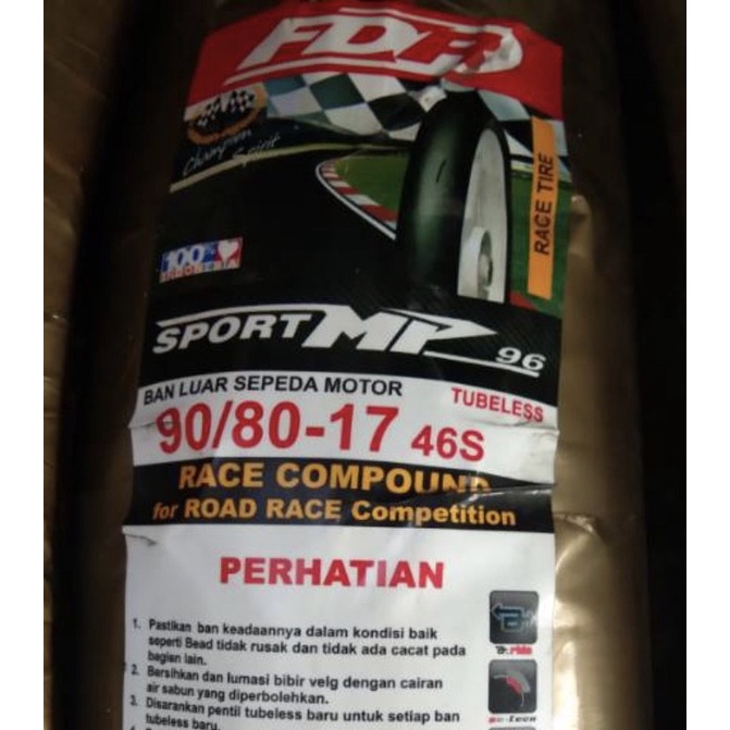 BAN FDR MP 96 90/80 RING 17, TUBELESS ORIGINAL BEST QUALITY