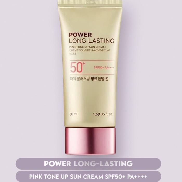 [Original] The Face Shop Power Long Lasting Pink Tone Up Sun Cream Sunscreen Diskon