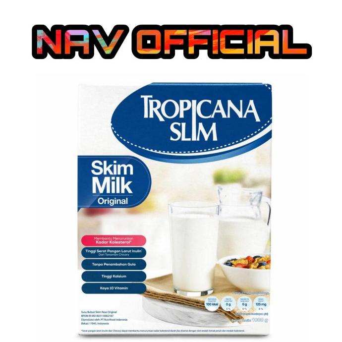 

Tropicana Slim Non Fat Skim Milk (Susu Original 1Kg/ 1000Gr)