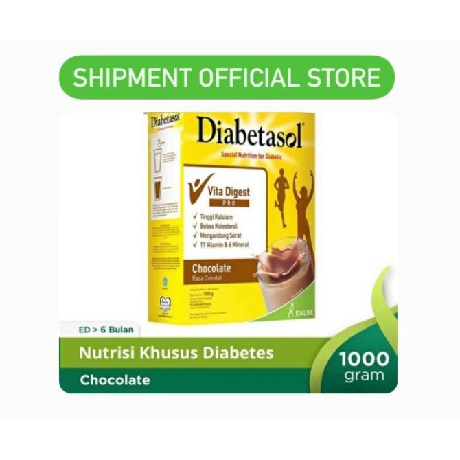 

Diabetasol Chocolate 2X500Gr Coklat 1000 Jumbo Besar 1 Kilogram Susu