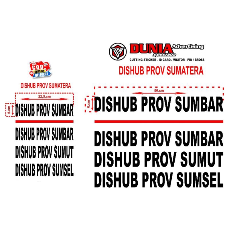 

STICKER DISHUB PROVINSI SUMATERA / STICKER WATER BARRIER / STICKER TRAFFIC CONE
