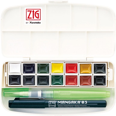 

ZIG Watercolor System Transparent Watercolor Set 14 colours WSKG301-1