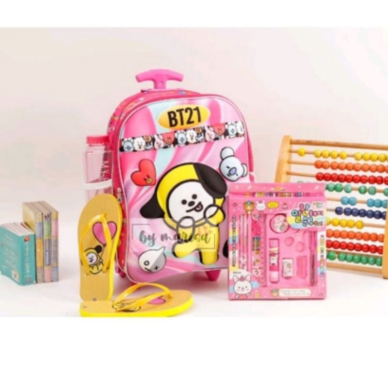 Tas Troli Anak Perempuan Tas Koper Anak Tas Sekolah Sd Tk Paud