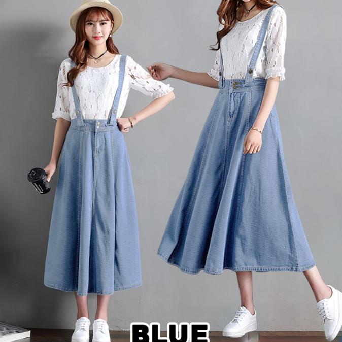 Overall Skirts (#6085)/Rok Panjang/Rok Kodok/Rok Jeans