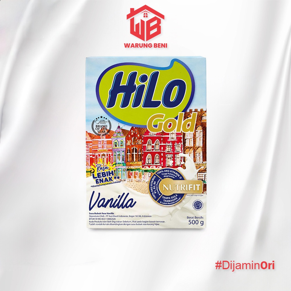 

HiLo Gold Susu Dewasa Tinggi Kalsium Vanilla 500 gr