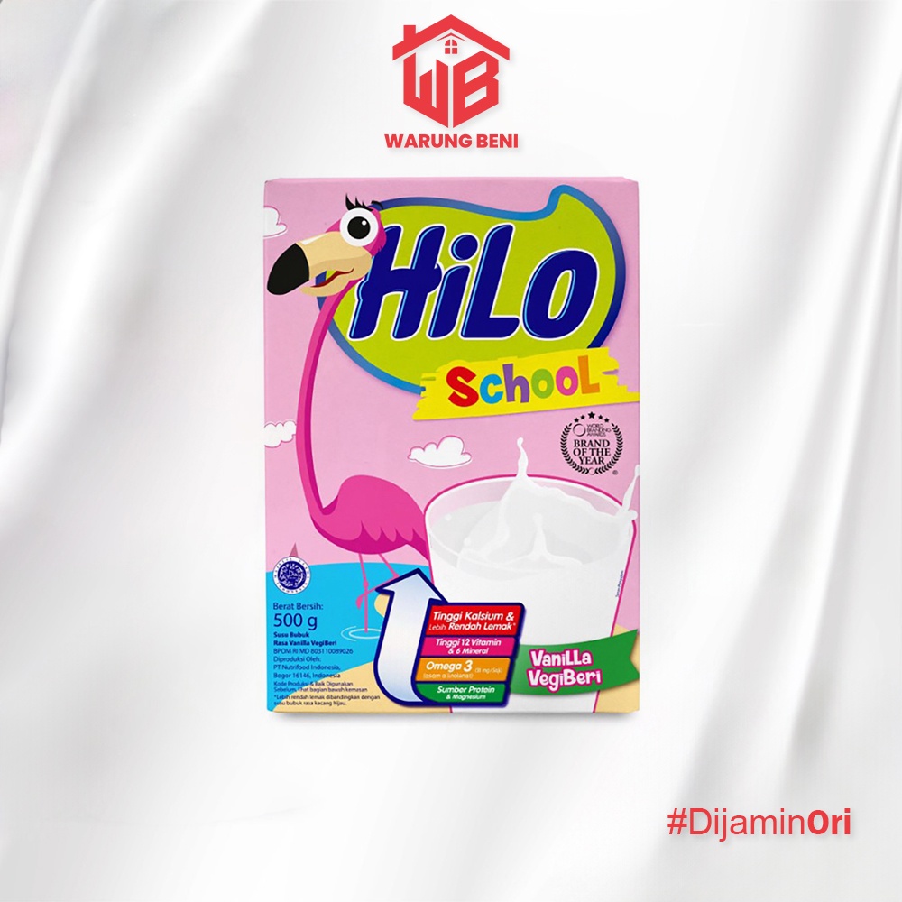 

HiLo School Susu Protein Anak Tinggi Kalsium Vanilla Vegiberry 500 gr